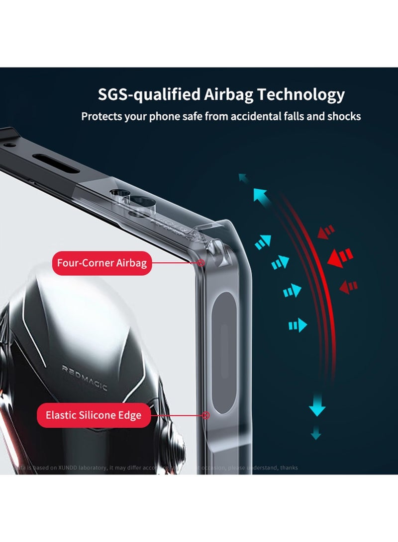 For ZTE Nubia Red Magic 9S Pro Case / 9S Pro+ / 9 Pro Case / 9 Pro+ Magnetic Cover and Screen Protector Accessorise, TPU Shookproof Protection Bumper Back Cover, Matte Clear Protective Casing - Image 5